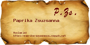 Paprika Zsuzsanna névjegykártya