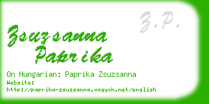 zsuzsanna paprika business card